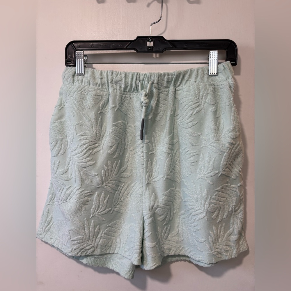 7 Seven For All Mankind Beach Summer Set Terry Cloth Shirt Shorts 2 Piece Size M - Picture 8 of 11